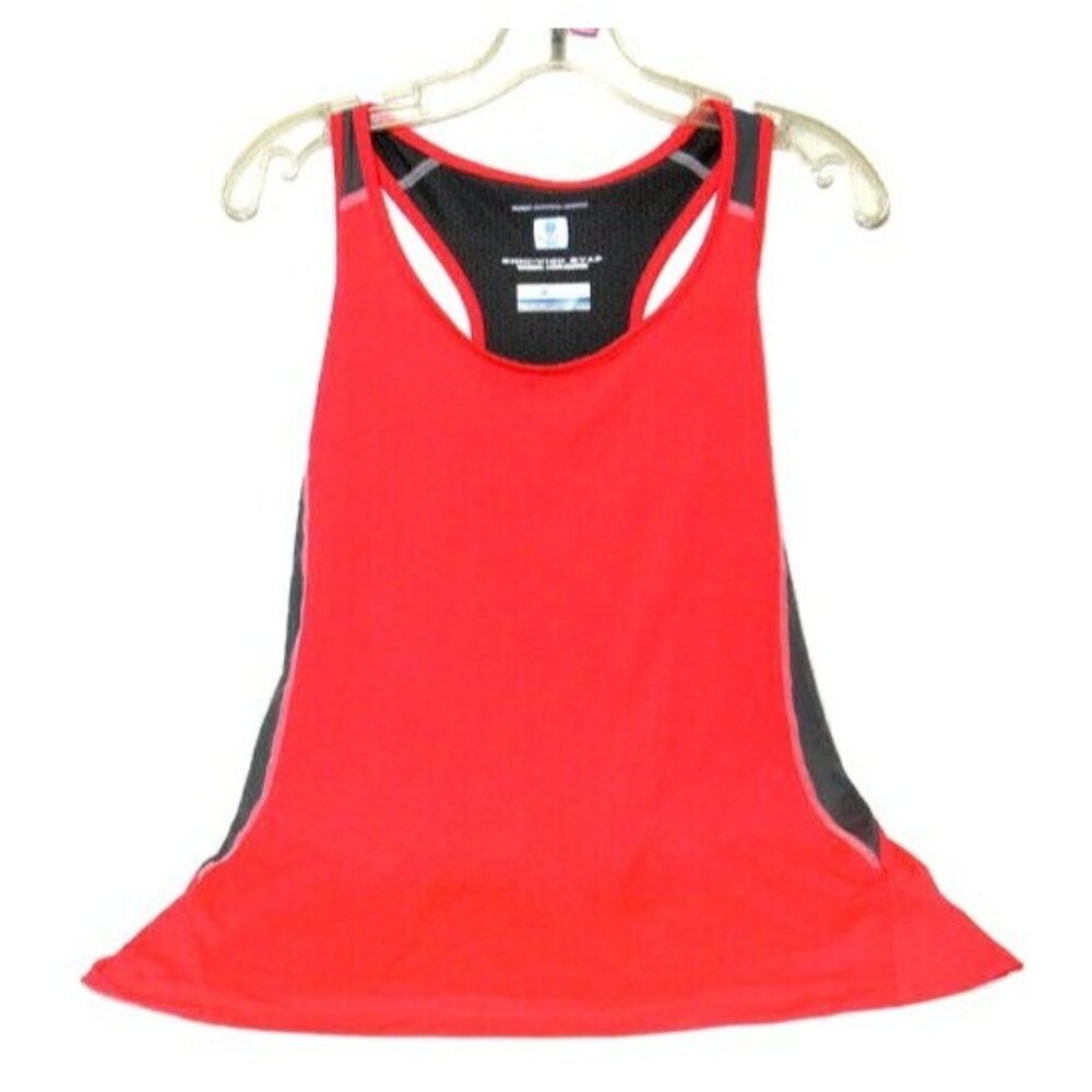 Columbia Omni-Wick Evap Racerback Orange Gray Workout Top L Omni Freeze Zero